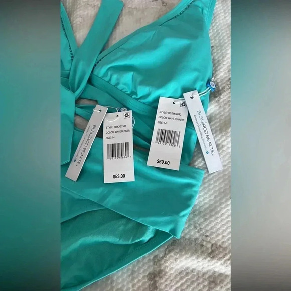 Bleu Rod Beattie V-Neck Banded Halter Bikini Top and Bikini Bottom - Picture 7 of 8